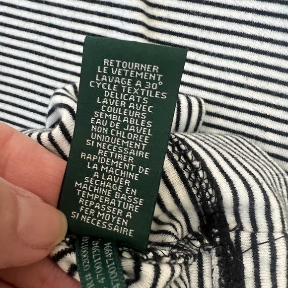 Ralph Lauren Navy White Striped Top S - Picture 4 of 8